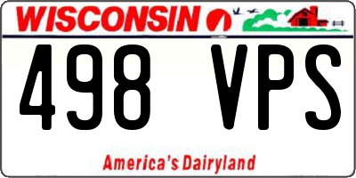 WI license plate 498VPS