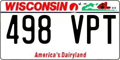WI license plate 498VPT