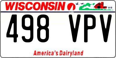 WI license plate 498VPV