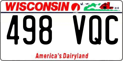 WI license plate 498VQC
