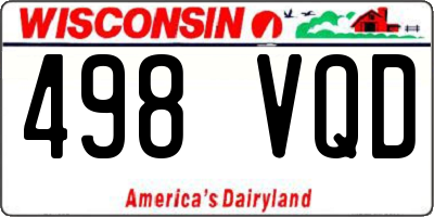 WI license plate 498VQD