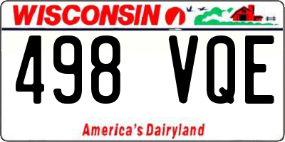 WI license plate 498VQE