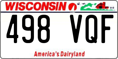WI license plate 498VQF