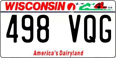 WI license plate 498VQG