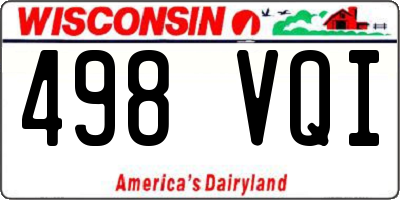 WI license plate 498VQI