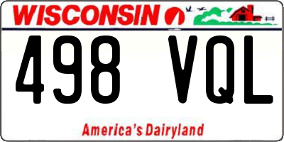 WI license plate 498VQL