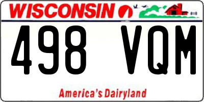 WI license plate 498VQM