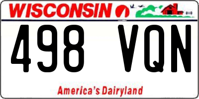 WI license plate 498VQN