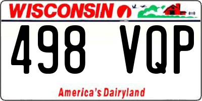 WI license plate 498VQP