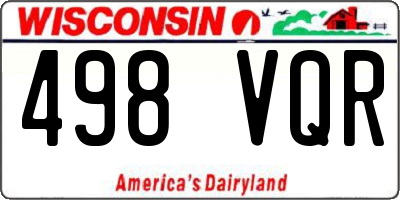 WI license plate 498VQR