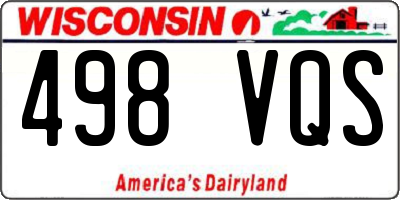 WI license plate 498VQS