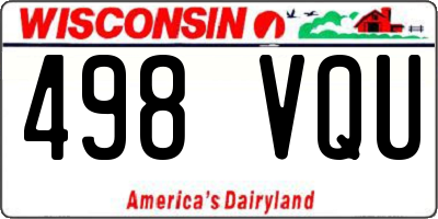 WI license plate 498VQU