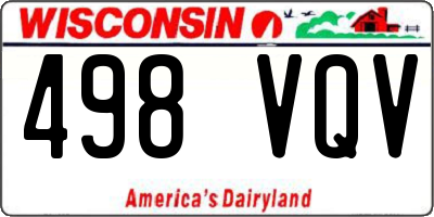 WI license plate 498VQV