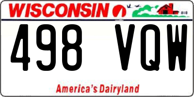WI license plate 498VQW