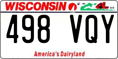 WI license plate 498VQY