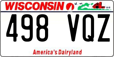 WI license plate 498VQZ
