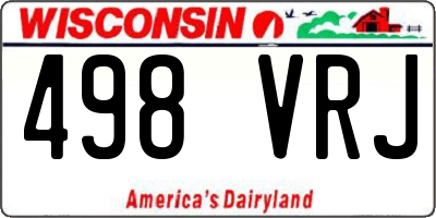 WI license plate 498VRJ