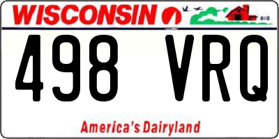 WI license plate 498VRQ