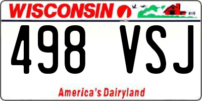 WI license plate 498VSJ