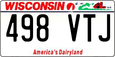 WI license plate 498VTJ