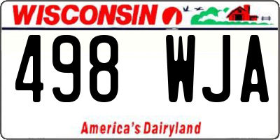 WI license plate 498WJA