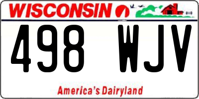 WI license plate 498WJV
