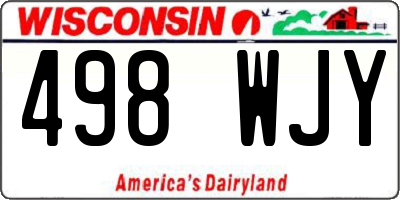 WI license plate 498WJY