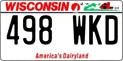 WI license plate 498WKD
