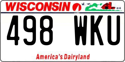 WI license plate 498WKU