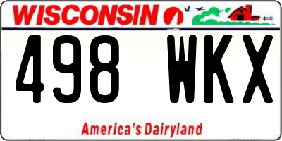 WI license plate 498WKX