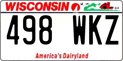 WI license plate 498WKZ