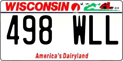 WI license plate 498WLL