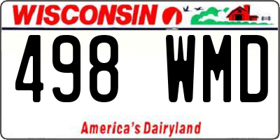 WI license plate 498WMD