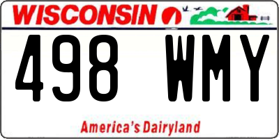 WI license plate 498WMY