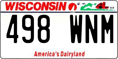 WI license plate 498WNM