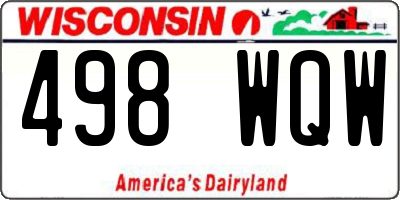 WI license plate 498WQW