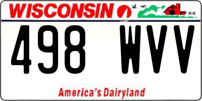 WI license plate 498WVV