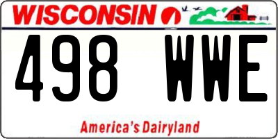 WI license plate 498WWE