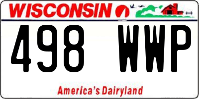 WI license plate 498WWP