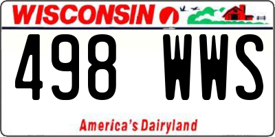 WI license plate 498WWS