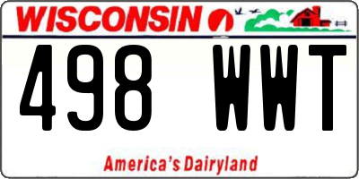 WI license plate 498WWT