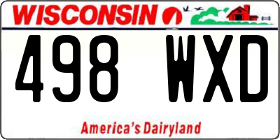 WI license plate 498WXD