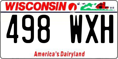 WI license plate 498WXH