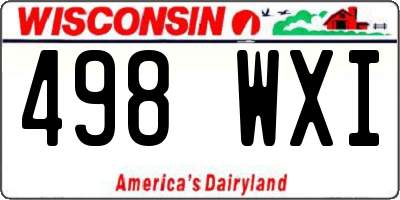 WI license plate 498WXI