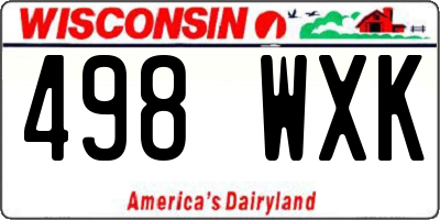 WI license plate 498WXK