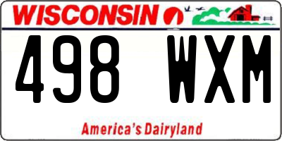 WI license plate 498WXM