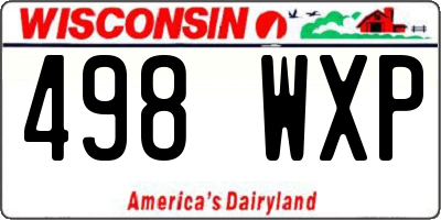 WI license plate 498WXP
