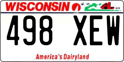 WI license plate 498XEW