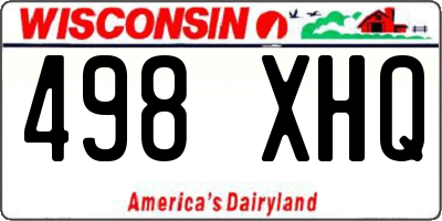 WI license plate 498XHQ