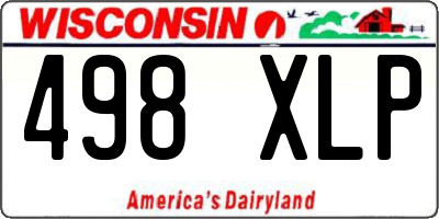 WI license plate 498XLP